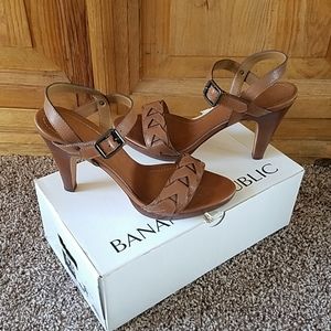 Strappy high-heeled sandals